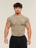 Gymshark Geo Seamless T-Shirt — Cement Brown/Soul Brown — 1