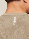 Gymshark Geo Seamless T-Shirt — Cement Brown/Soul Brown — 5