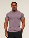 Gymshark Geo Seamless T-Shirt — Dusk Purple/Cool Brown — 3