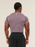 Gymshark Geo Seamless T-Shirt — Dusk Purple/Cool Brown — 2