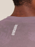 Gymshark Geo Seamless T-Shirt — Dusk Purple/Cool Brown — 6