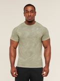 Gymshark Geo Seamless T-Shirt — Haze Green/Unit Green — 4