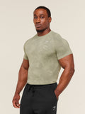 Gymshark Geo Seamless T-Shirt — Haze Green/Unit Green — 3