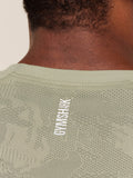 Gymshark Geo Seamless T-Shirt — Haze Green/Unit Green — 6