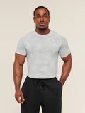 Gymshark Geo Seamless T-Shirt — Light Grey/Smokey Grey — 1