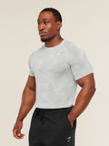 Gymshark Geo Seamless T-Shirt — Light Grey/Smokey Grey — 3