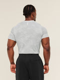 Gymshark Geo Seamless T-Shirt — Light Grey/Smokey Grey — 2