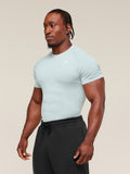 Gymshark Geo Seamless T-Shirt — Smoke Blue/Soft White — 3