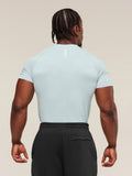 Gymshark Geo Seamless T-Shirt — Smoke Blue/Soft White — 2