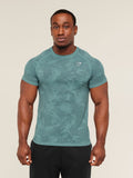 Gymshark Geo Seamless T-Shirt — Storm Blue/Stealth Blue — 5