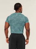 Gymshark Geo Seamless T-Shirt — Storm Blue/Stealth Blue — 2