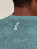 Gymshark Geo Seamless T-Shirt — Storm Blue/Stealth Blue — 7