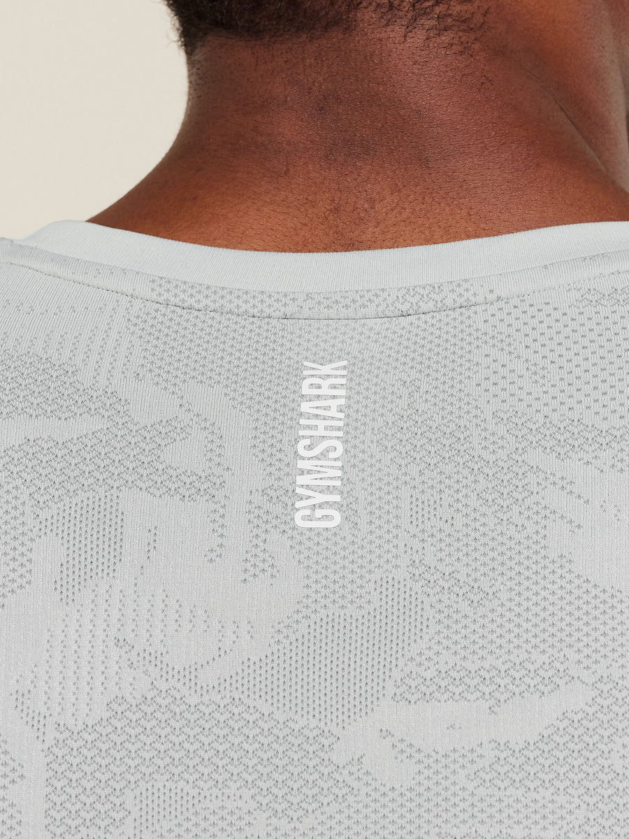 Gymshark Geo Seamless Tank — Light Grey/Smokey Grey — 5