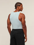 Gymshark Geo Seamless Tank — Smoke Blue/Soft White — 2