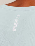 Gymshark Geo Seamless Tank — Smoke Blue/Soft White — 3