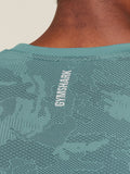 Gymshark Geo Seamless Tank — Storm Blue/Stealth Blue — 6