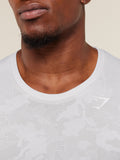 Gymshark Geo Seamless Tank — White/Light Grey — 4