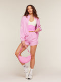 Gymshark Gingham Shorts — Focus Pink/Soft White — 4