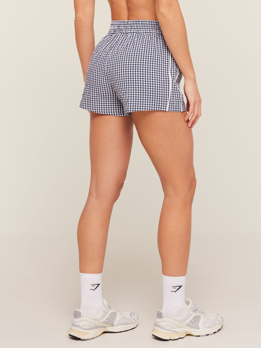 Gymshark Gingham Shorts — Indigo Purple/Soft White — 2