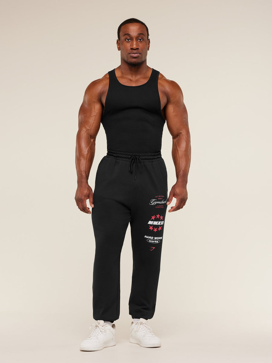 Gymshark Global Lifting Graphic Pants — Black — 5