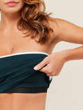 Gymshark Piping Bandeau With Shelf — Deep Petrol Blue/Smoke Blue/Soft White — 5