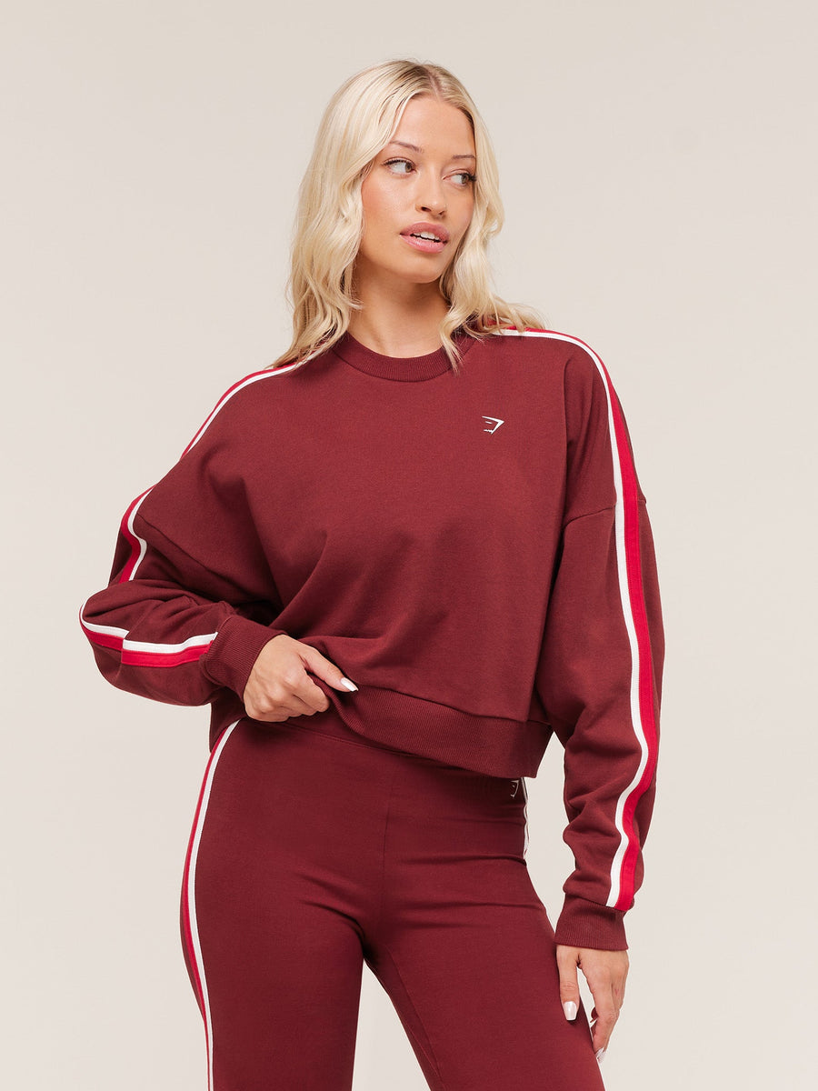 Gymshark Piping Midi Crew Neck — Sets Red/Carmine Red/Soft White — 1