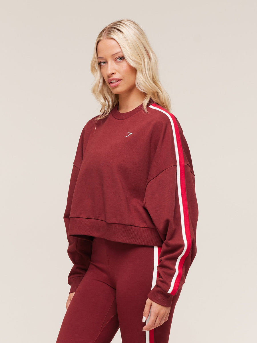 Gymshark Piping Midi Crew Neck — Sets Red/Carmine Red/Soft White — 3