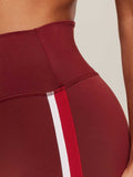 Gymshark Piping Leggings — Sets Red/Carmine Red/Soft White — 6