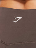 Gymshark Piping Leggings — Walnut Brown/Chestnut Pink/Soft White — 6