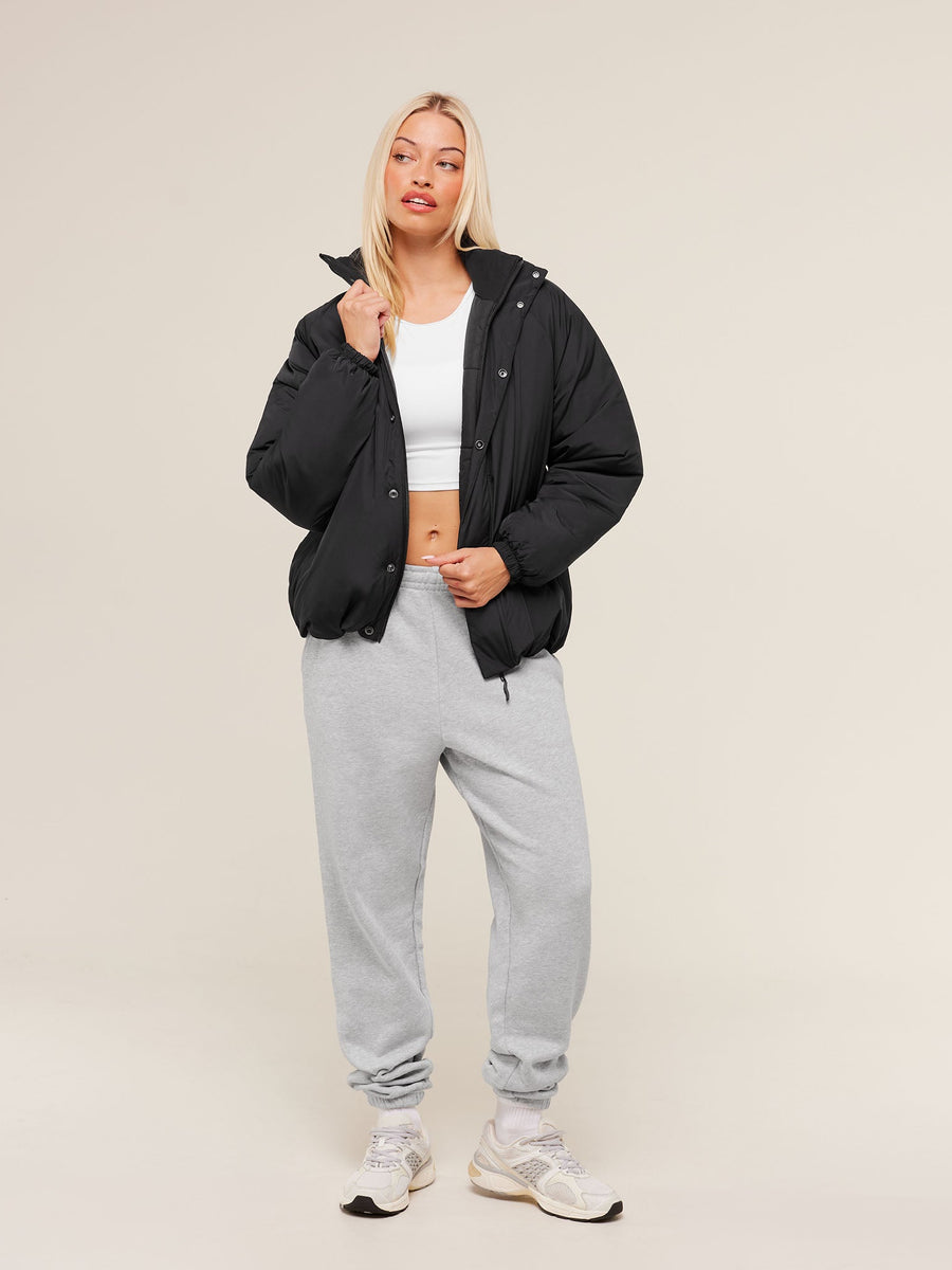 Gymshark Oversized Puffer Jacket — Black — 4