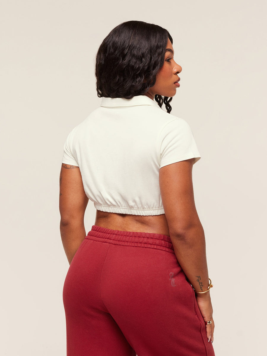 Gymshark x Analis Cropped Polo — Soft White — 2