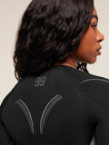 Gymshark x Analis Seamless Long Sleeve Crop Top — Black/Silver Grey — 5