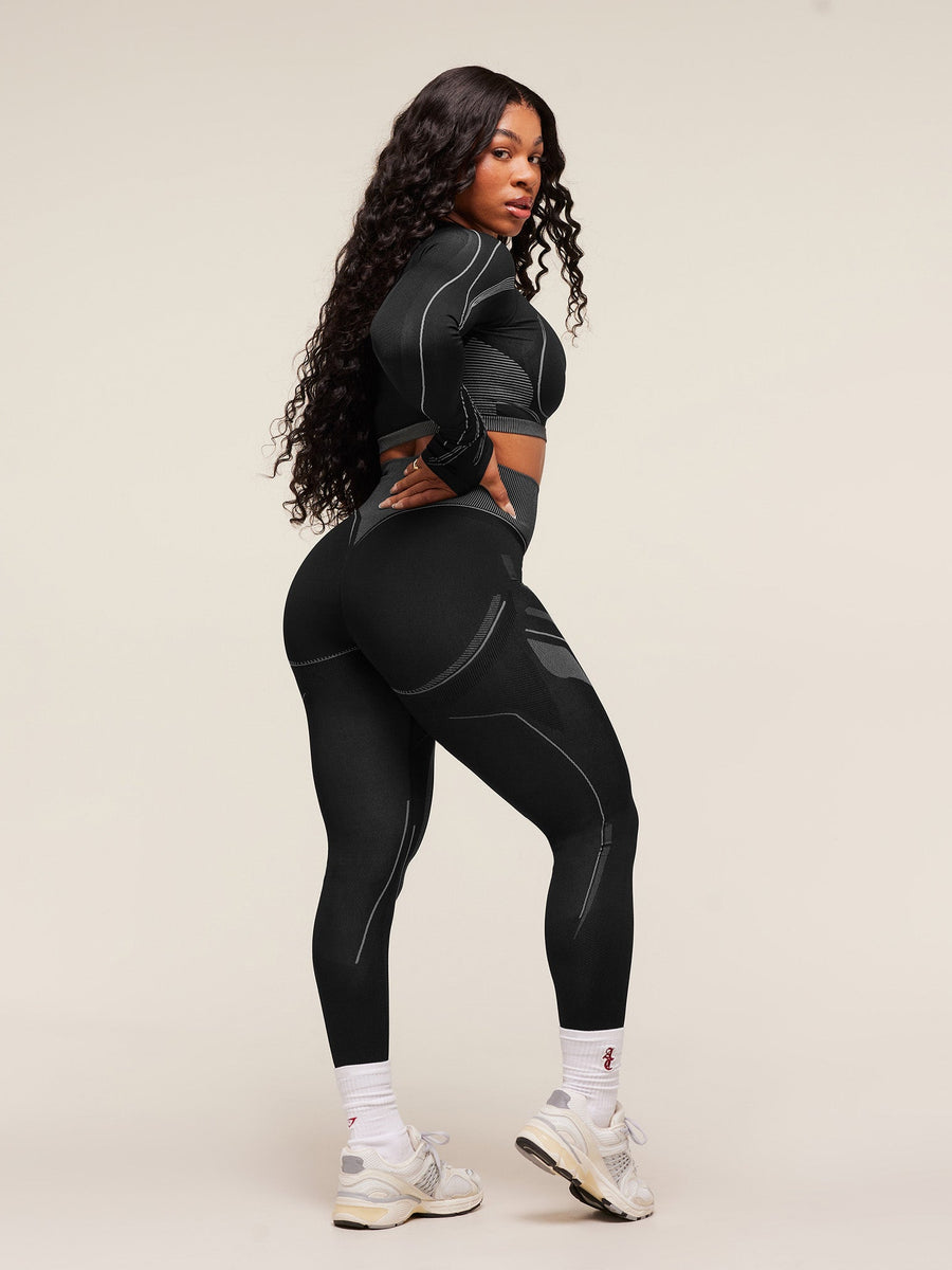 Gymshark x Analis Seamless Legging — Black/Silver Grey — 5
