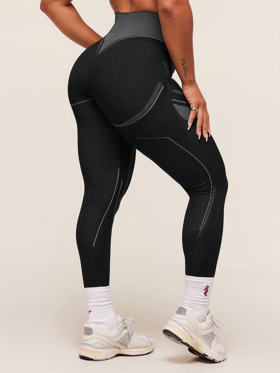 Gymshark x Analis Seamless Legging — Black/Silver Grey — 2