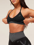 Gymshark x Analis Seamless Sports Bra — Black/Silver Grey — 4