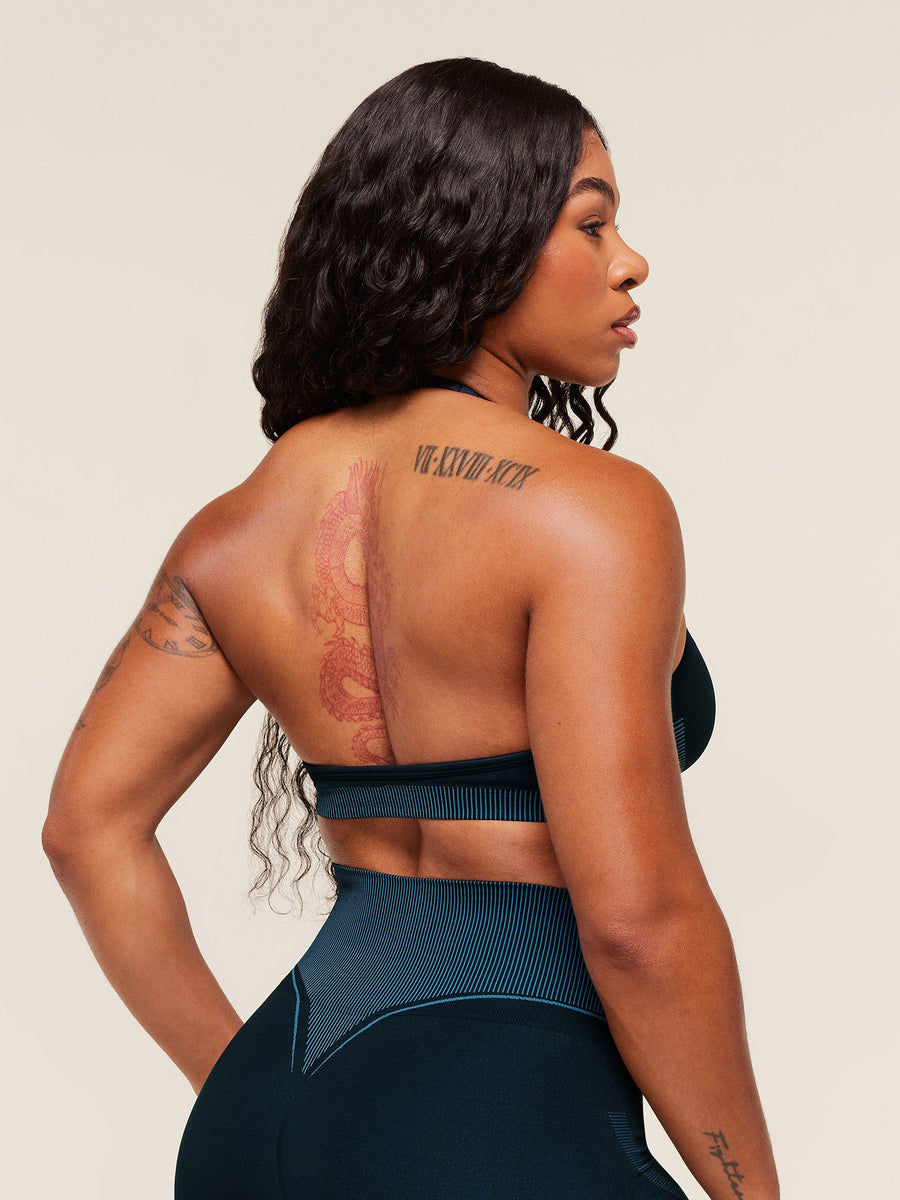Gymshark x Analis Seamless Sports Bra — Midnight Blue/Lats Blue — 2