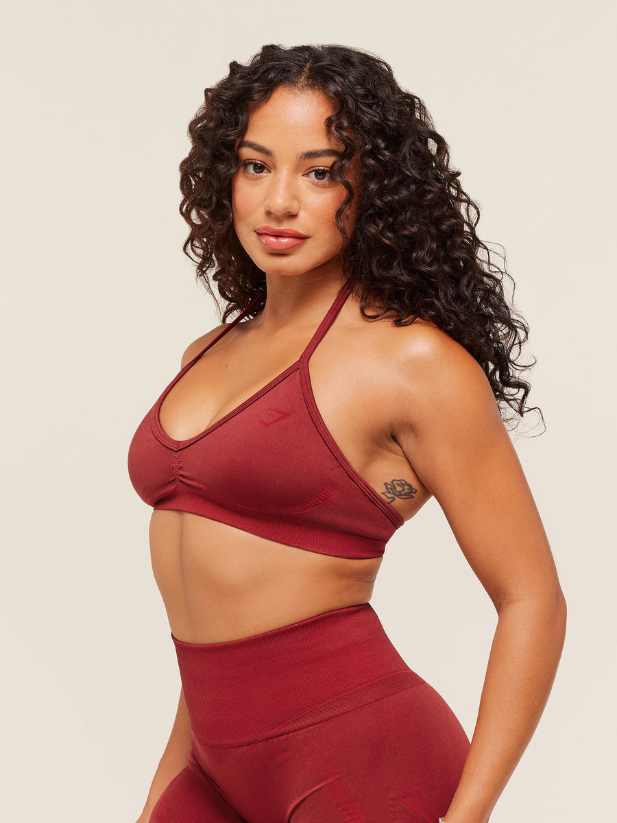 Gymshark x Analis Seamless Sports Bra — Reps Red/Carmine Red — 6