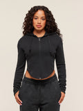 Gymshark x Analis Zip Up Hoodie — Black/Wash — 1