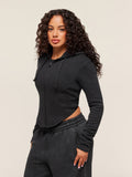 Gymshark x Analis Zip Up Hoodie — Black/Wash — 3