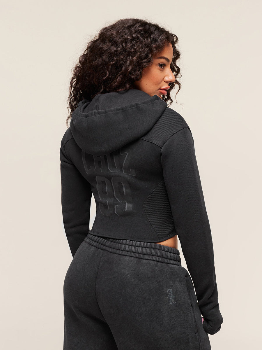 Gymshark x Analis Zip Up Hoodie — Black/Wash — 2