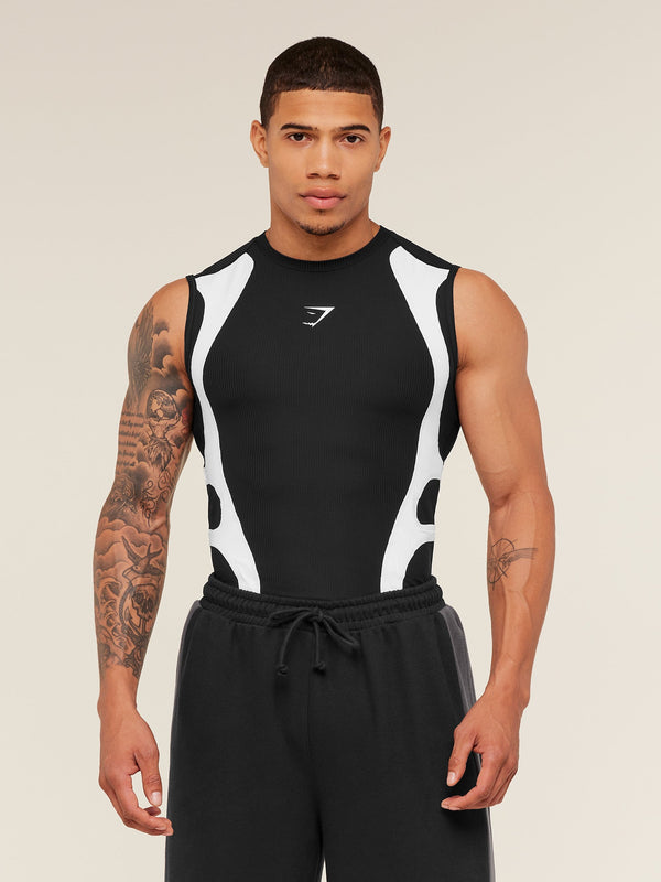 Gymshark x Carlos Belcast Tank Baselayer — GS Black