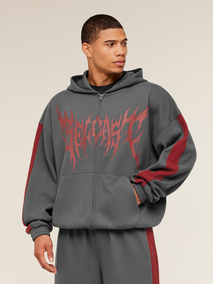 Gymshark x Carlos Belcast Zip Up Hoodie — Onyx Grey — 1