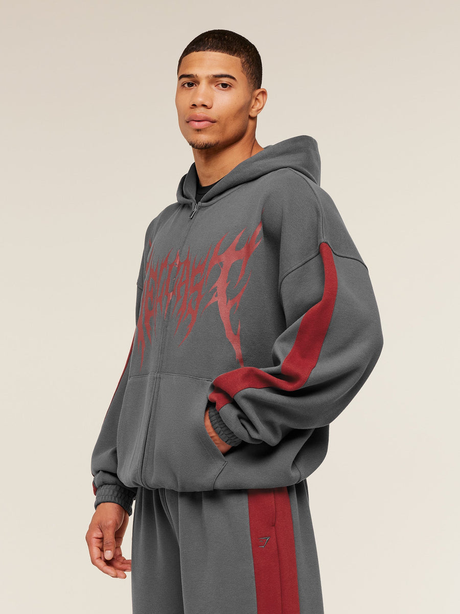 Gymshark x Carlos Belcast Zip Up Hoodie — Onyx Grey — 4