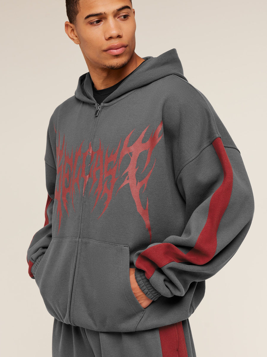 Gymshark x Carlos Belcast Zip Up Hoodie — Onyx Grey — 3