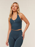 Gymshark Halter Neck Cami with Shelf — Stealth Blue — 1