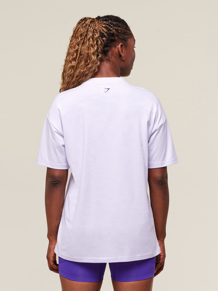 Gymshark Heavy Duty Graphic Oversized T-Shirt — Fresh Lilac — 2