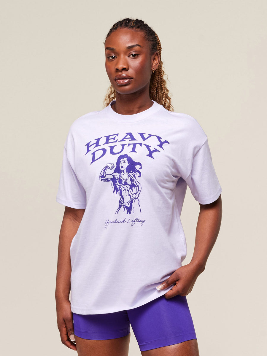 Gymshark Heavy Duty Graphic Oversized T-Shirt — Fresh Lilac — 1