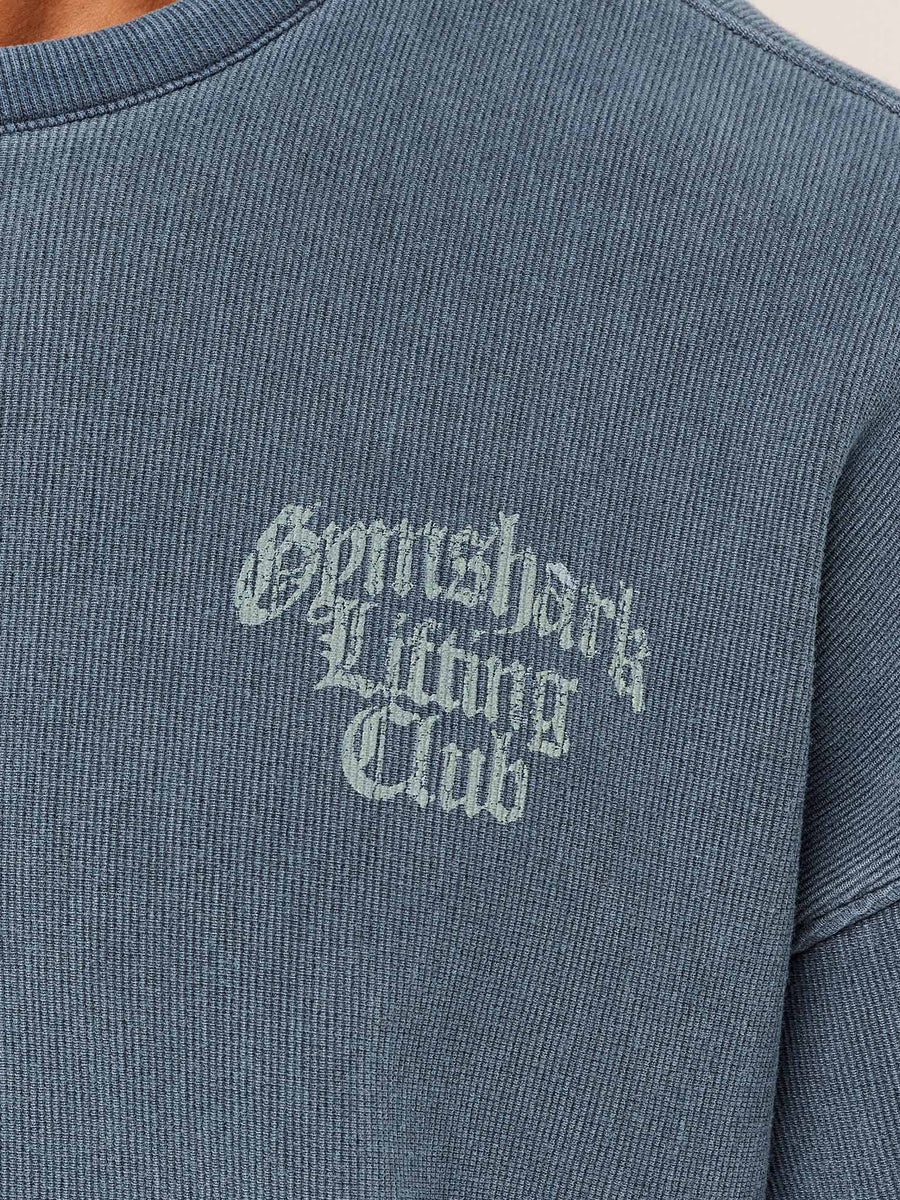 Gymshark Heavyweight Textured Graphic T-Shirt — Heavy Blue — 7