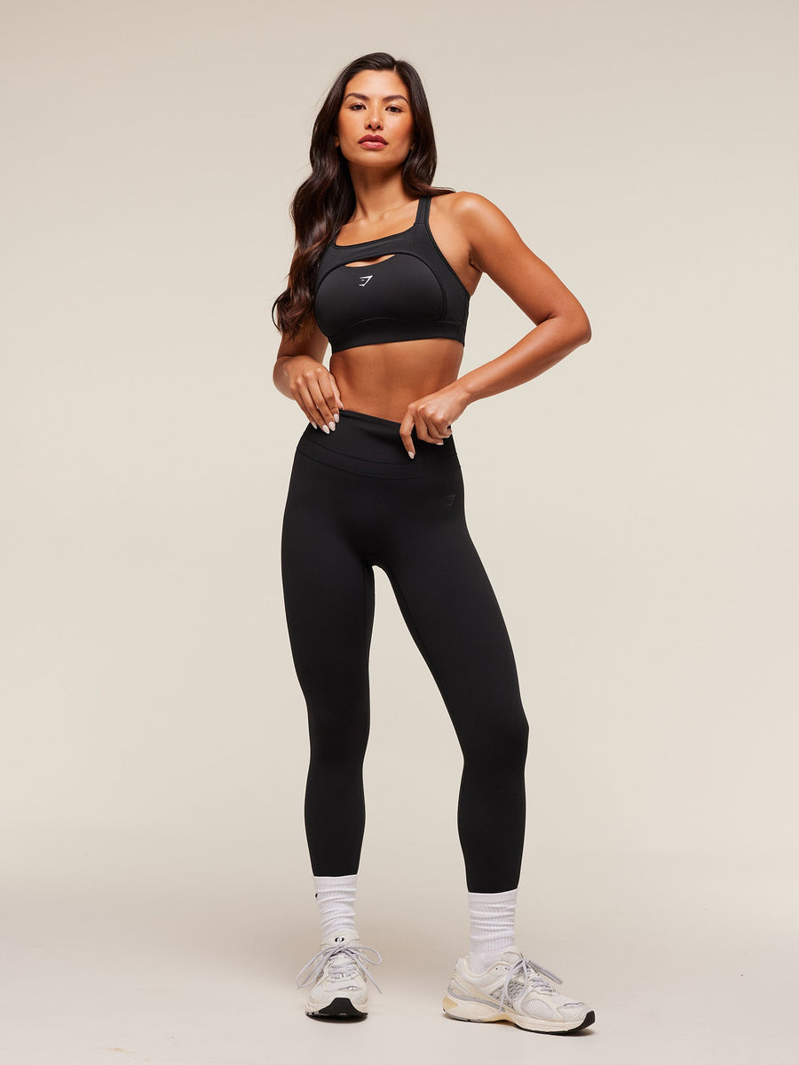 Gymshark Alpha High Support Sports Bra — Black — 4