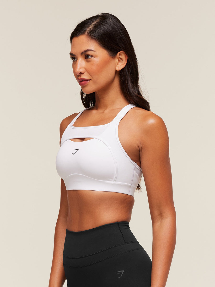 Gymshark Alpha High Support Sports Bra — White — 3